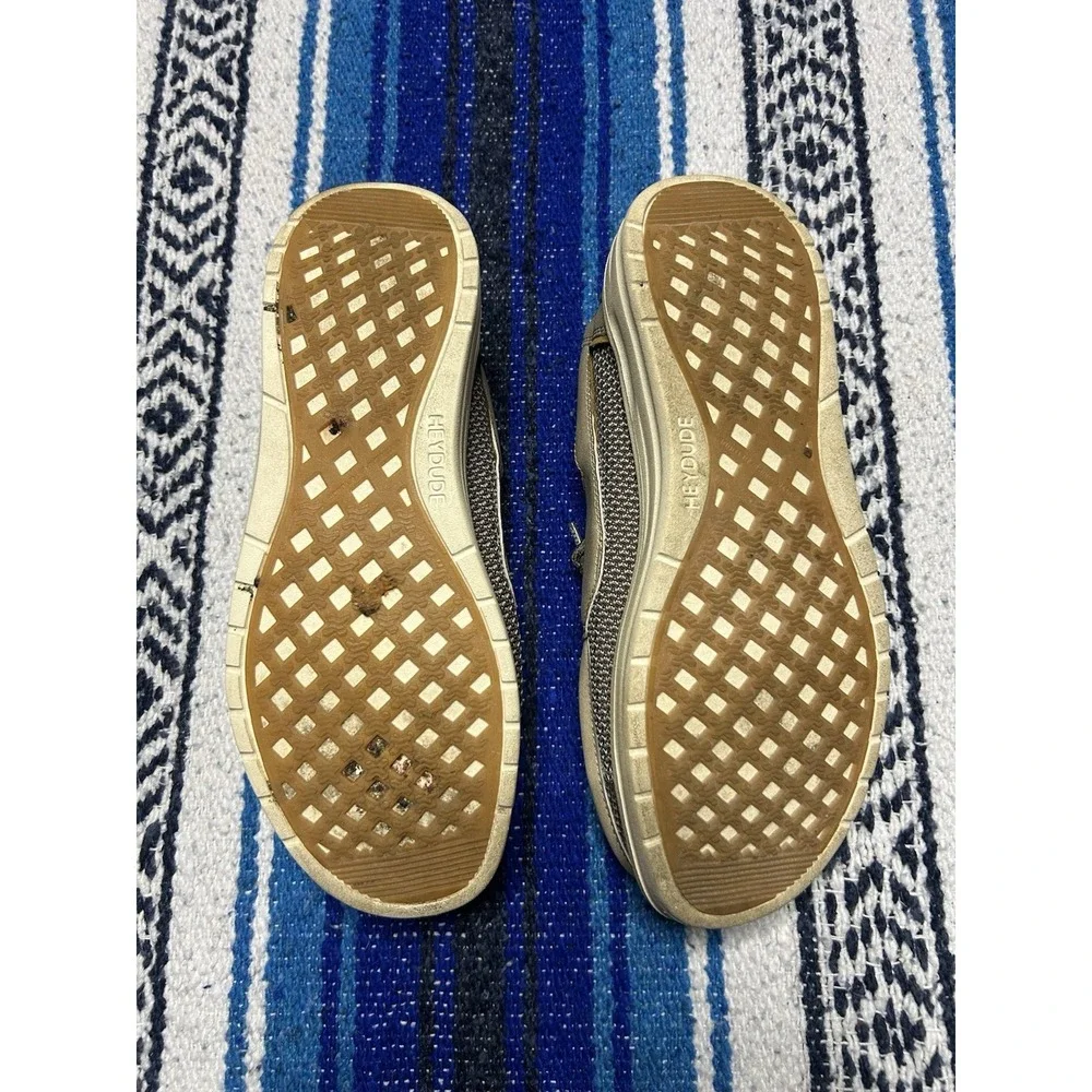 Hey Dude Welsh Grip Sand mens slip on boat shoes size 7